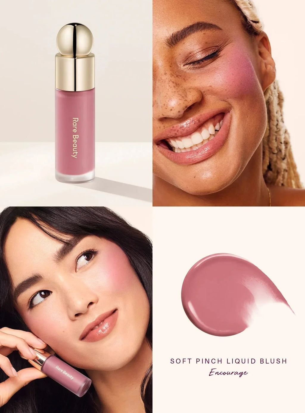 Rare Beauty Melting Cream Blush Makeup Matte Pearlescent Texture Glitter Blush Highlighter Bright nourish moisturize Lip Gloss - Tara's Tiny Treasures