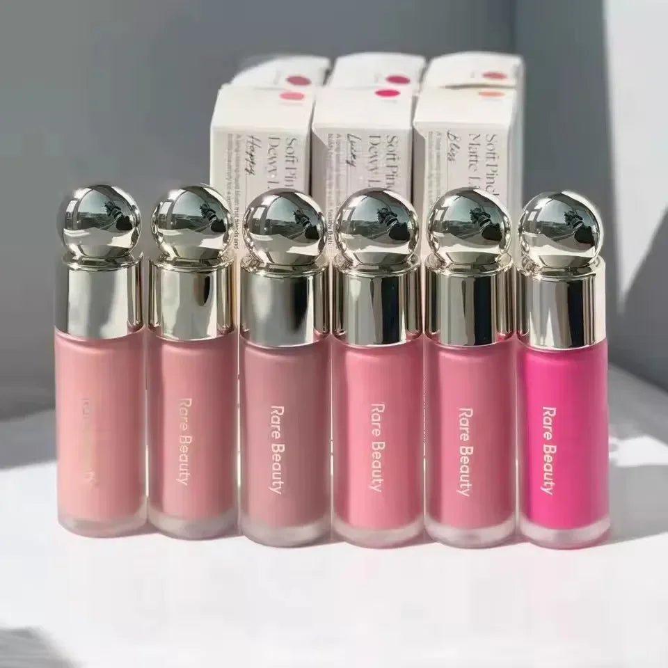 Rare Beauty Melting Cream Blush Makeup Matte Pearlescent Texture Glitter Blush Highlighter Bright nourish moisturize Lip Gloss - Tara's Tiny Treasures