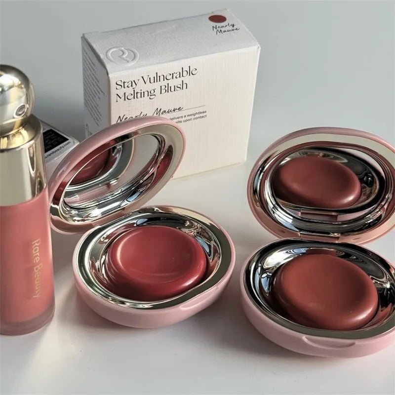 Rare Beauty Melting Cream Blush Makeup Matte Pearlescent Texture Glitter Blush Highlighter Bright nourish moisturize Lip Gloss - Tara's Tiny Treasures