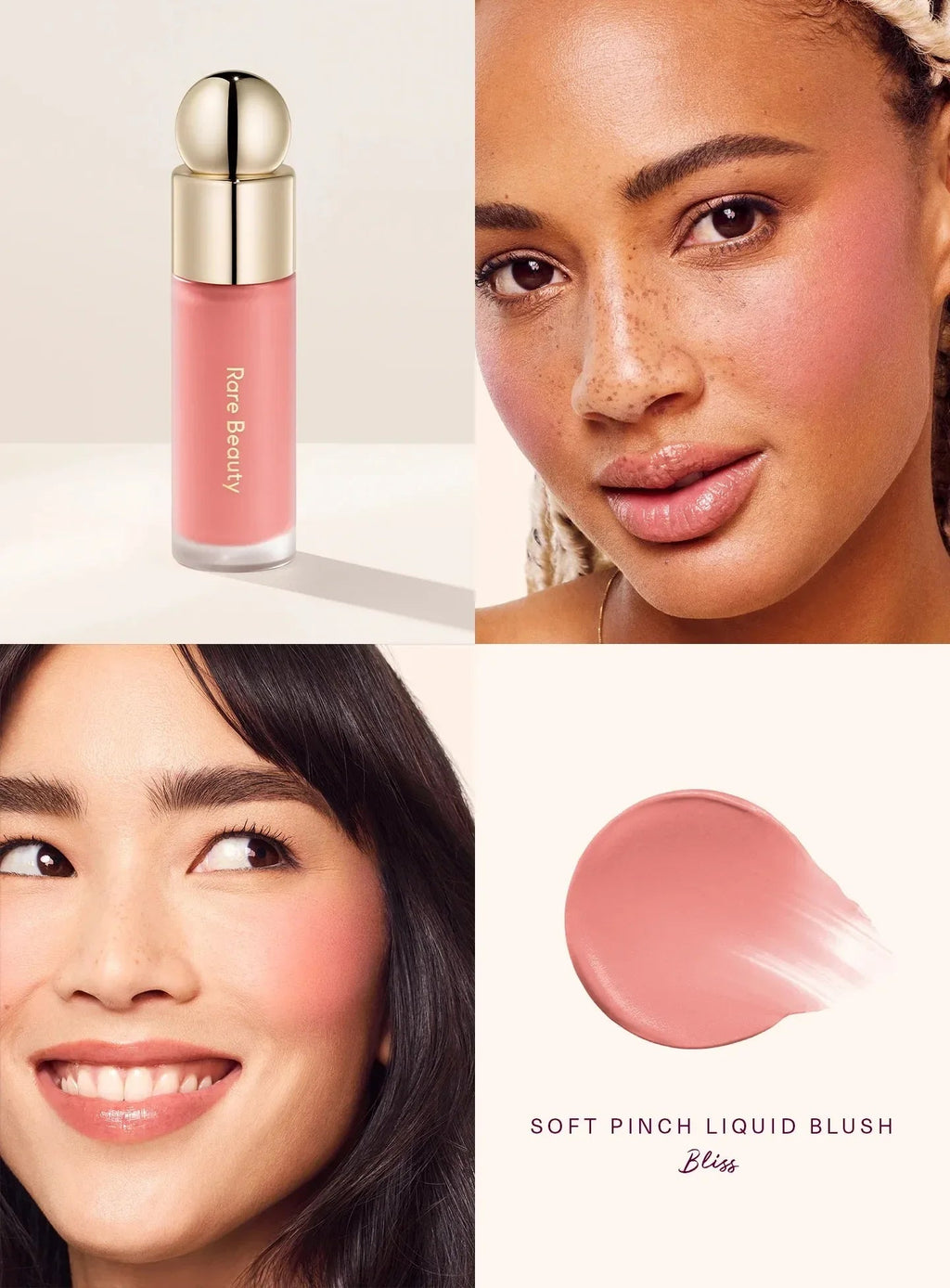 Rare Beauty Melting Cream Blush Makeup Matte Pearlescent Texture Glitter Blush Highlighter Bright nourish moisturize Lip Gloss - Tara's Tiny Treasures
