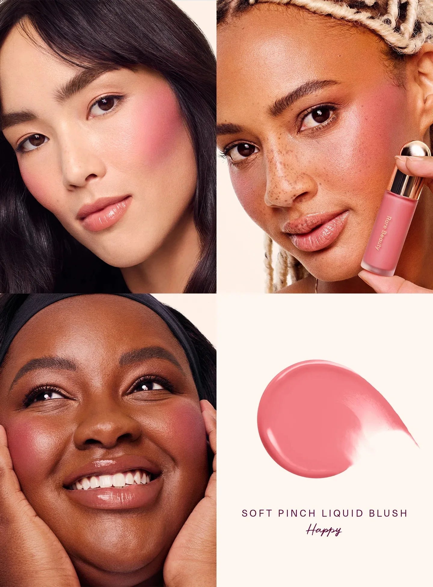 Rare Beauty Melting Cream Blush Makeup Matte Pearlescent Texture Glitter Blush Highlighter Bright nourish moisturize Lip Gloss - Tara's Tiny Treasures
