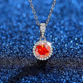 Real Moissanite Necklace For Women 100% Sterling S925 Silver With White Gold Plated Lab Diamond Jewelry Wedding Pendant - Tara's Tiny Treasures