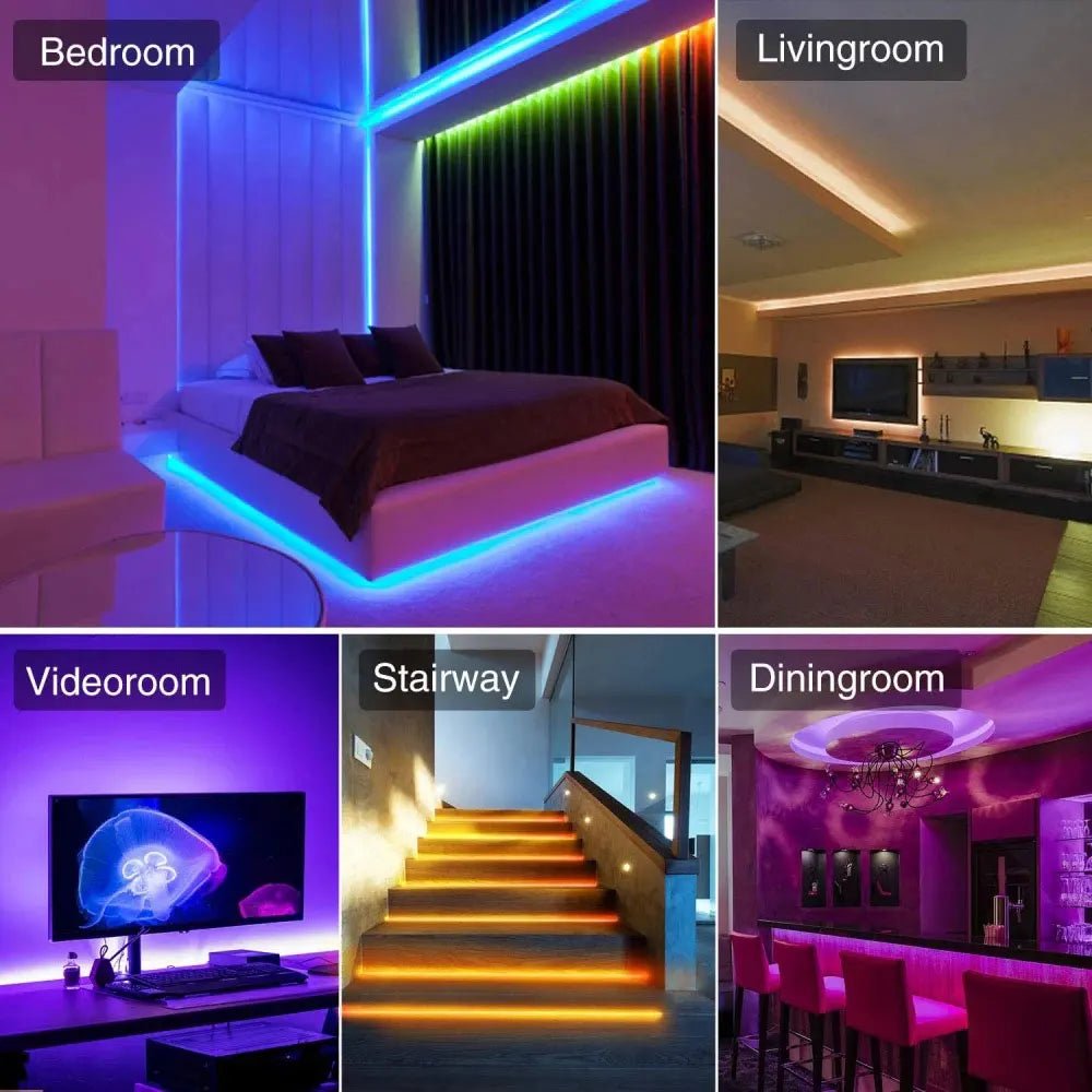 RGB 5050 Led Strip Lights Smart Home TV USB Wall Lamps Ramadan Decoration 2023 Bedroom Closets Aesthetic Room Decor Night Light - Tara's Tiny Treasures