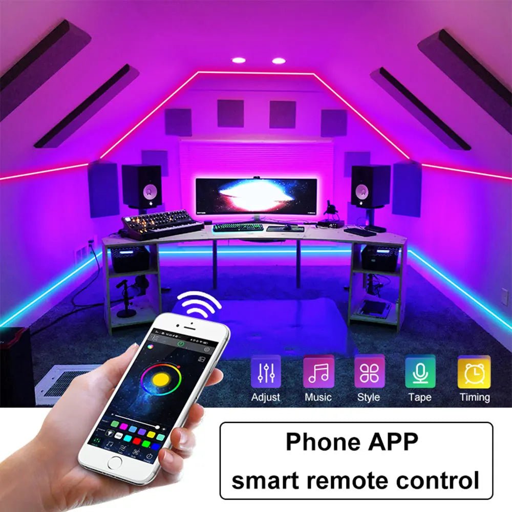 RGB 5050 Led Strip Lights Smart Home TV USB Wall Lamps Ramadan Decoration 2023 Bedroom Closets Aesthetic Room Decor Night Light - Tara's Tiny Treasures