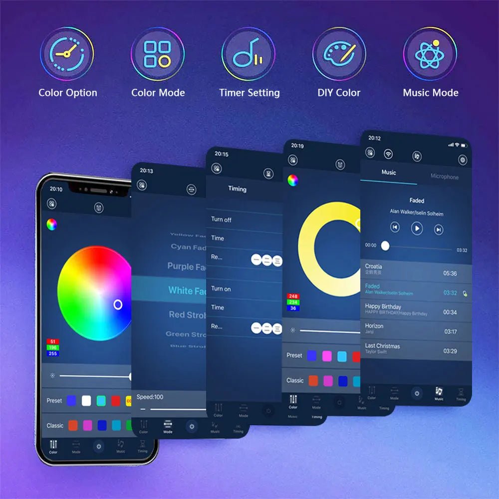 RGB 5050 Led Strip Lights Smart Home TV USB Wall Lamps Ramadan Decoration 2023 Bedroom Closets Aesthetic Room Decor Night Light - Tara's Tiny Treasures