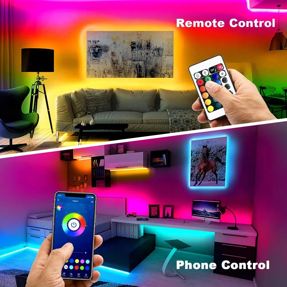 RGB 5050 Led Strip Lights Smart Home TV USB Wall Lamps Ramadan Decoration 2023 Bedroom Closets Aesthetic Room Decor Night Light - Tara's Tiny Treasures