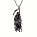 Simple Death Scythe Skull Necklace Pendant Fashion Party Niche Accessories Sweater Chain Halloween Men and Women Pendant Jewelry - Tara's Tiny Treasures