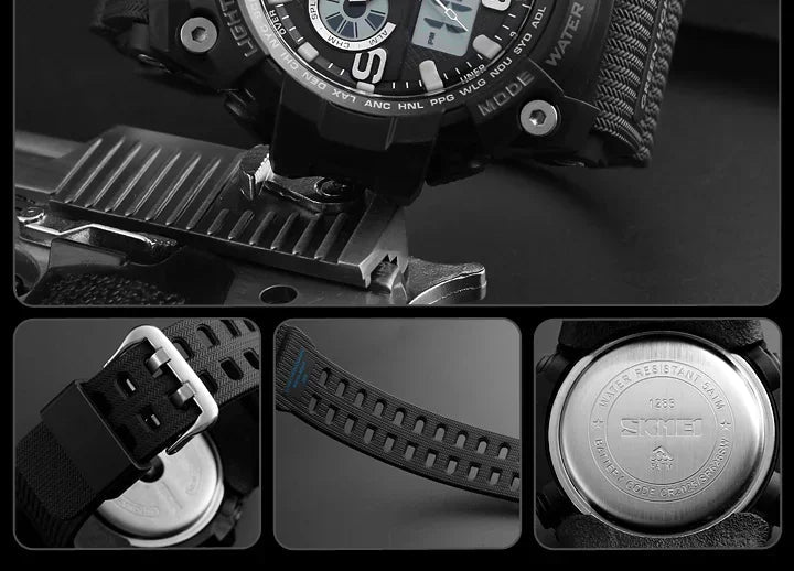SKMEI 1283 Digital Quartz Watch for Men Waterproof Sport Electronic Countdown Man Wristwatches Military Alarm Clock Reloj Hombre - Tara's Tiny Treasures