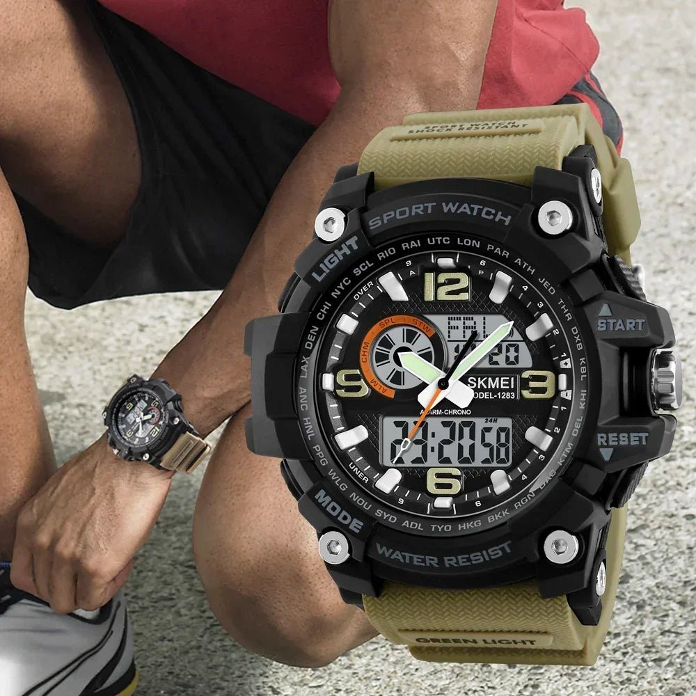 SKMEI 1283 Digital Quartz Watch for Men Waterproof Sport Electronic Countdown Man Wristwatches Military Alarm Clock Reloj Hombre - Tara's Tiny Treasures