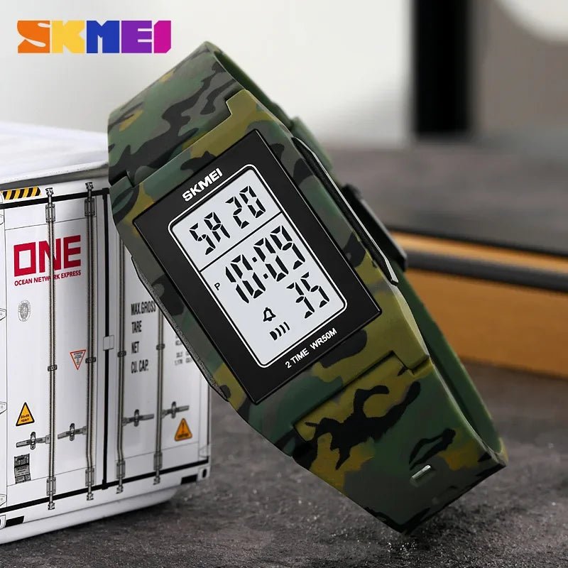 SKMEI 2321 Luxury Military Digital Watch for Men Sports Waterproof Electronic Mens Wristwatches Chrono Alarm 1988 Reloj Hombre - Tara's Tiny Treasures