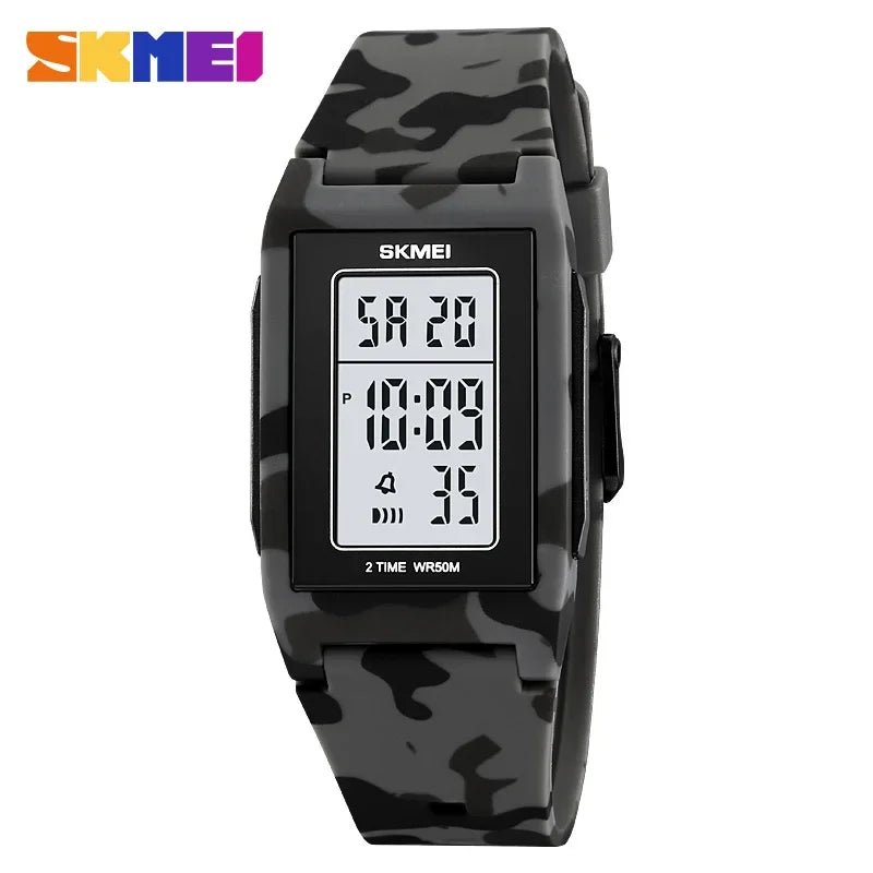 SKMEI 2321 Luxury Military Digital Watch for Men Sports Waterproof Electronic Mens Wristwatches Chrono Alarm 1988 Reloj Hombre - Tara's Tiny Treasures