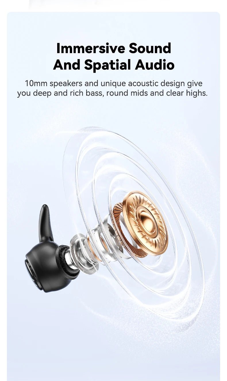 Sleeping Earphones HTC NE76 AI Translation Earbuds Wireless Bluetooth Noise Reduction HIFI Music Stereo Sound Headphones - Tara's Tiny Treasures