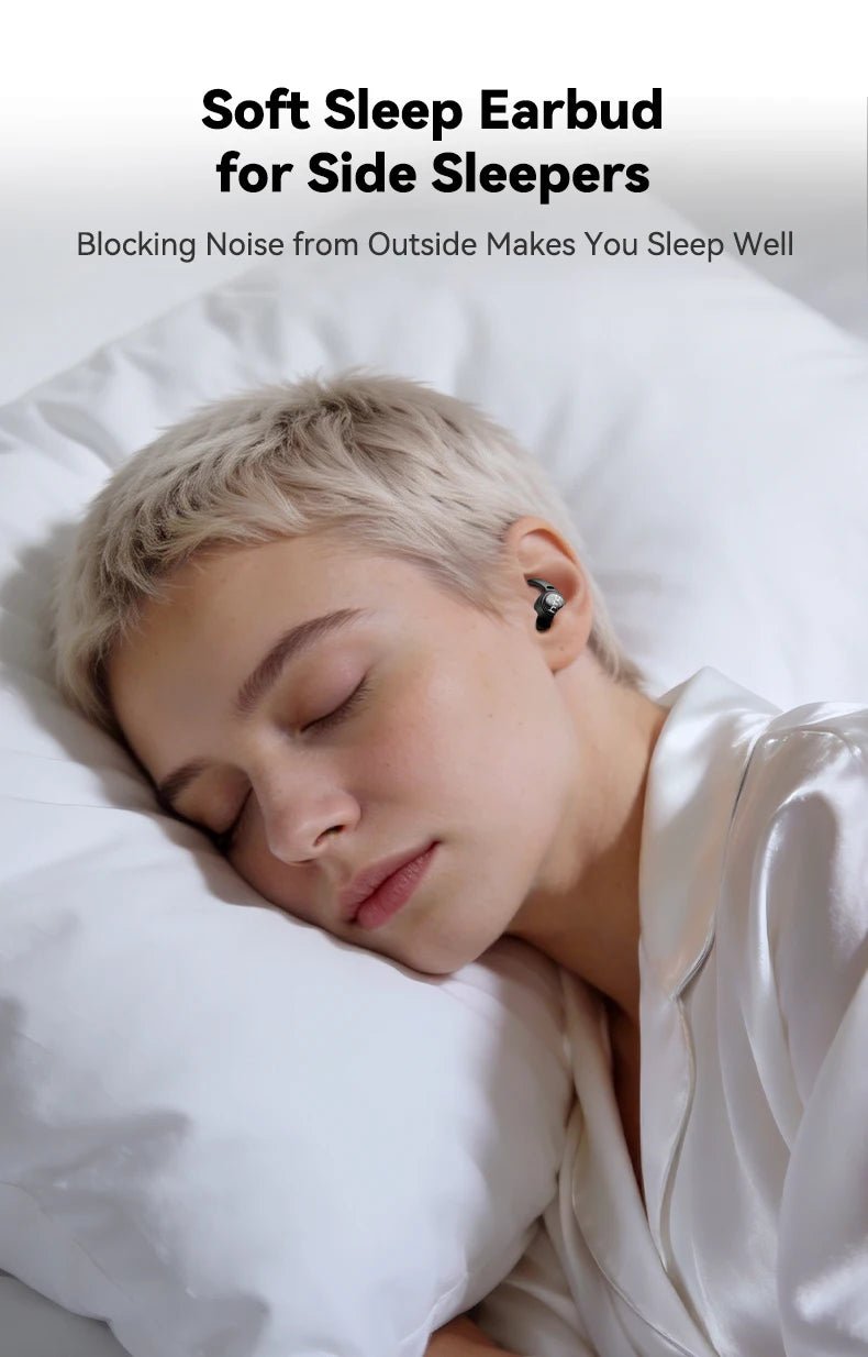 Sleeping Earphones HTC NE76 AI Translation Earbuds Wireless Bluetooth Noise Reduction HIFI Music Stereo Sound Headphones - Tara's Tiny Treasures