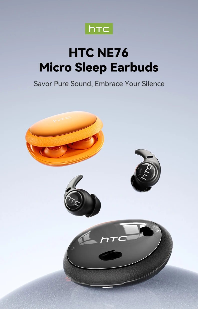 Sleeping Earphones HTC NE76 AI Translation Earbuds Wireless Bluetooth Noise Reduction HIFI Music Stereo Sound Headphones - Tara's Tiny Treasures