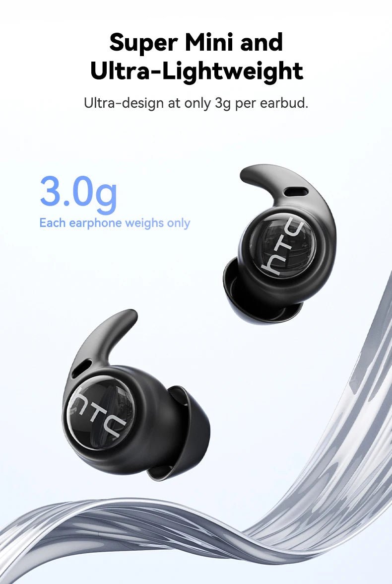 Sleeping Earphones HTC NE76 AI Translation Earbuds Wireless Bluetooth Noise Reduction HIFI Music Stereo Sound Headphones - Tara's Tiny Treasures