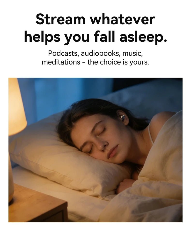 Sleeping Earphones HTC NE76 AI Translation Earbuds Wireless Bluetooth Noise Reduction HIFI Music Stereo Sound Headphones - Tara's Tiny Treasures