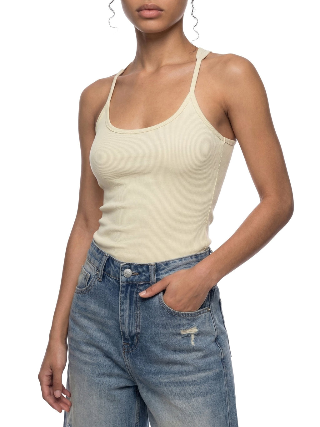 Slim Fit Ribbed Racerback Tank Top - Tara's Tiny Treasures