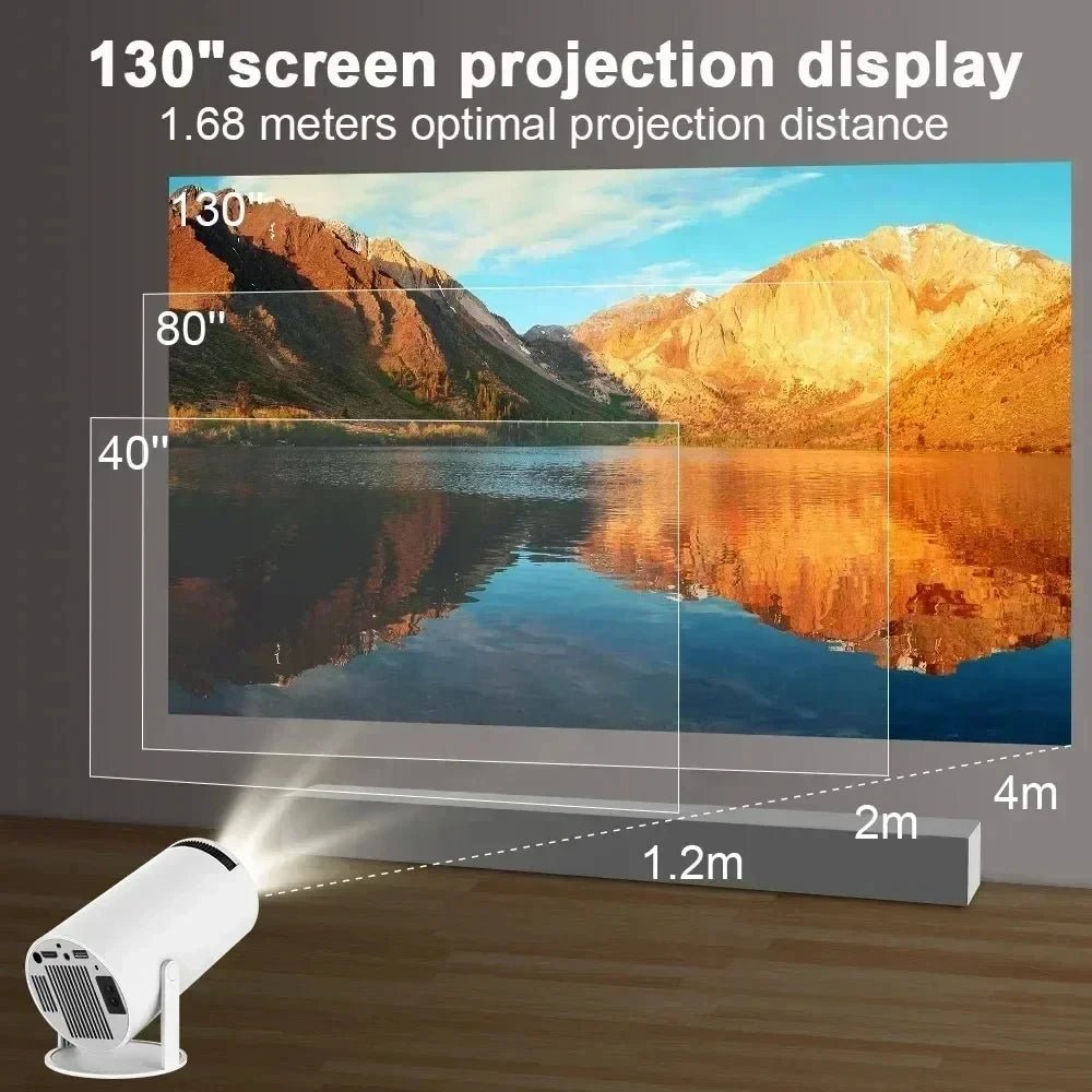 Smart Home Projector 1080P HDR10 4K Supported Portable Mini Projector WiFi Bluetooth Screen Mirroring Theater Beamer TV Stick - Tara's Tiny Treasures