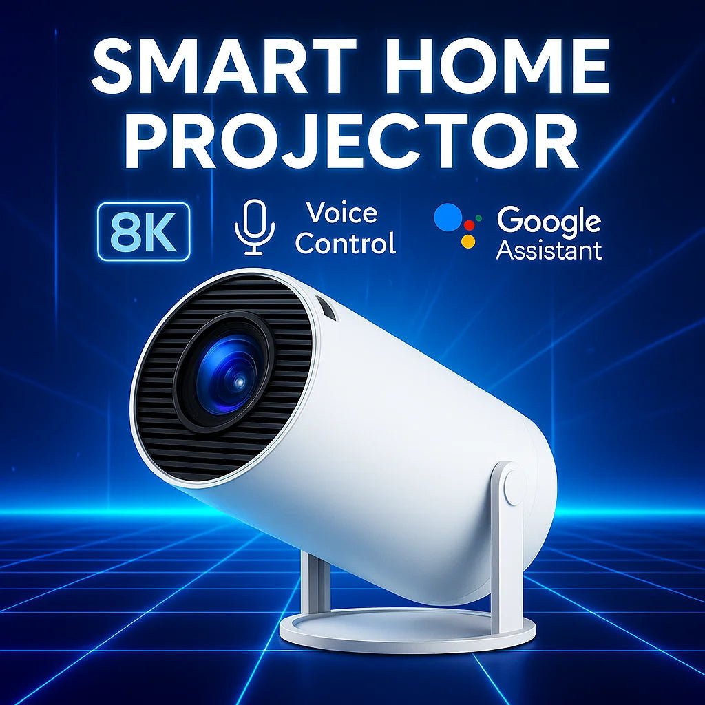Smart Home Projector 1080P HDR10 4K Supported Portable Mini Projector WiFi Bluetooth Screen Mirroring Theater Beamer TV Stick - Tara's Tiny Treasures