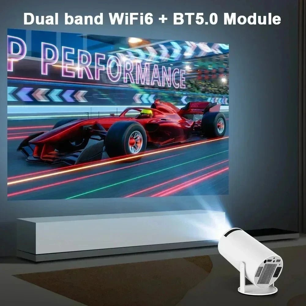 Smart Home Projector 1080P HDR10 4K Supported Portable Mini Projector WiFi Bluetooth Screen Mirroring Theater Beamer TV Stick - Tara's Tiny Treasures