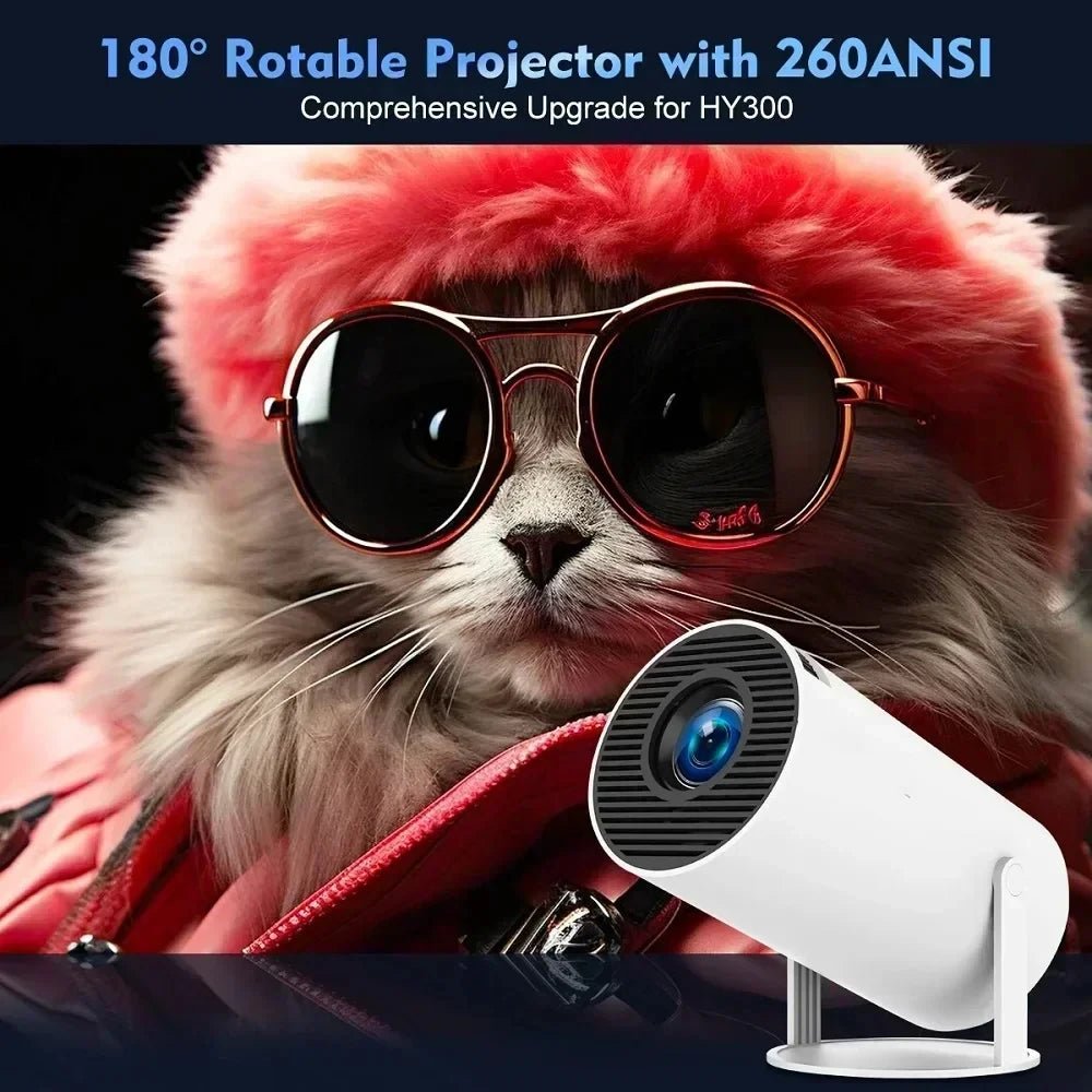 Smart Home Projector 1080P HDR10 4K Supported Portable Mini Projector WiFi Bluetooth Screen Mirroring Theater Beamer TV Stick - Tara's Tiny Treasures