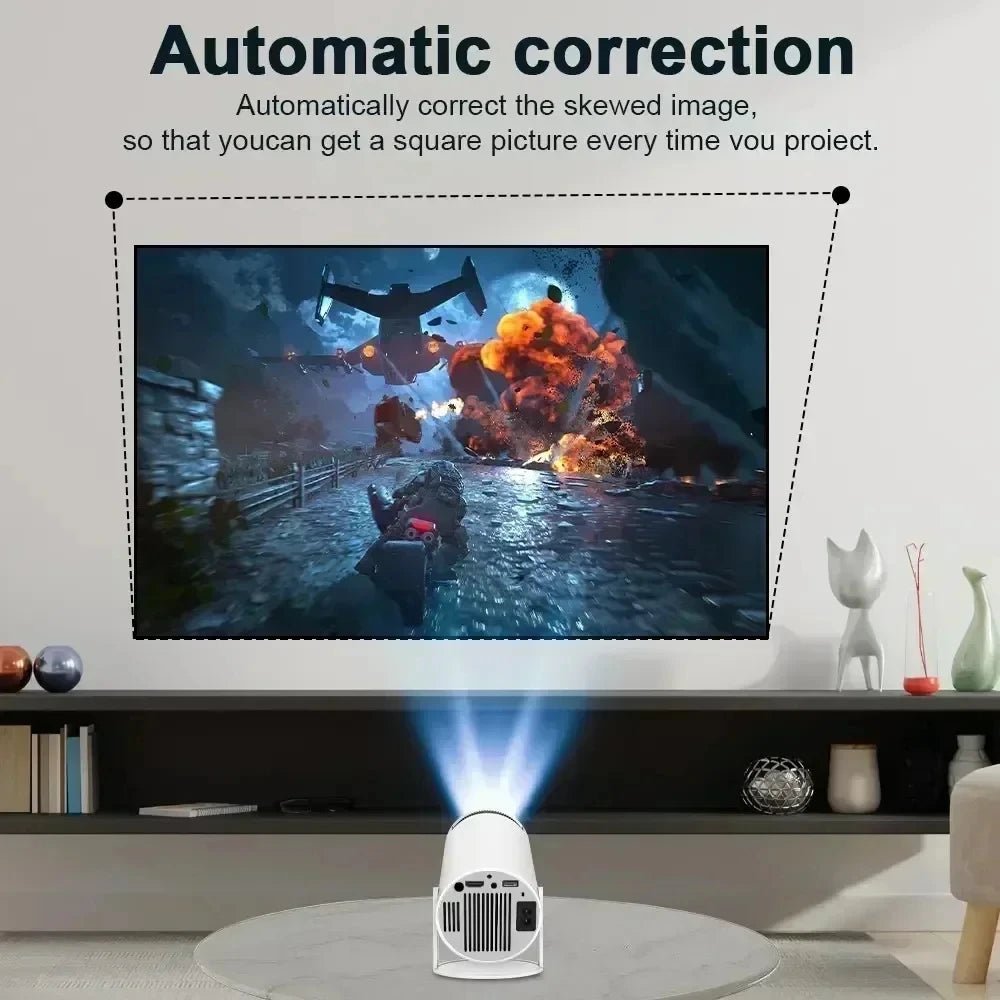 Smart Home Projector 1080P HDR10 4K Supported Portable Mini Projector WiFi Bluetooth Screen Mirroring Theater Beamer TV Stick - Tara's Tiny Treasures