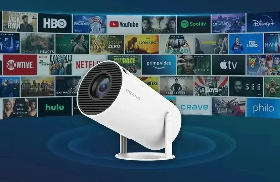 Smart Home Projector 1080P HDR10 4K Supported Portable Mini Projector WiFi Bluetooth Screen Mirroring Theater Beamer TV Stick - Tara's Tiny Treasures