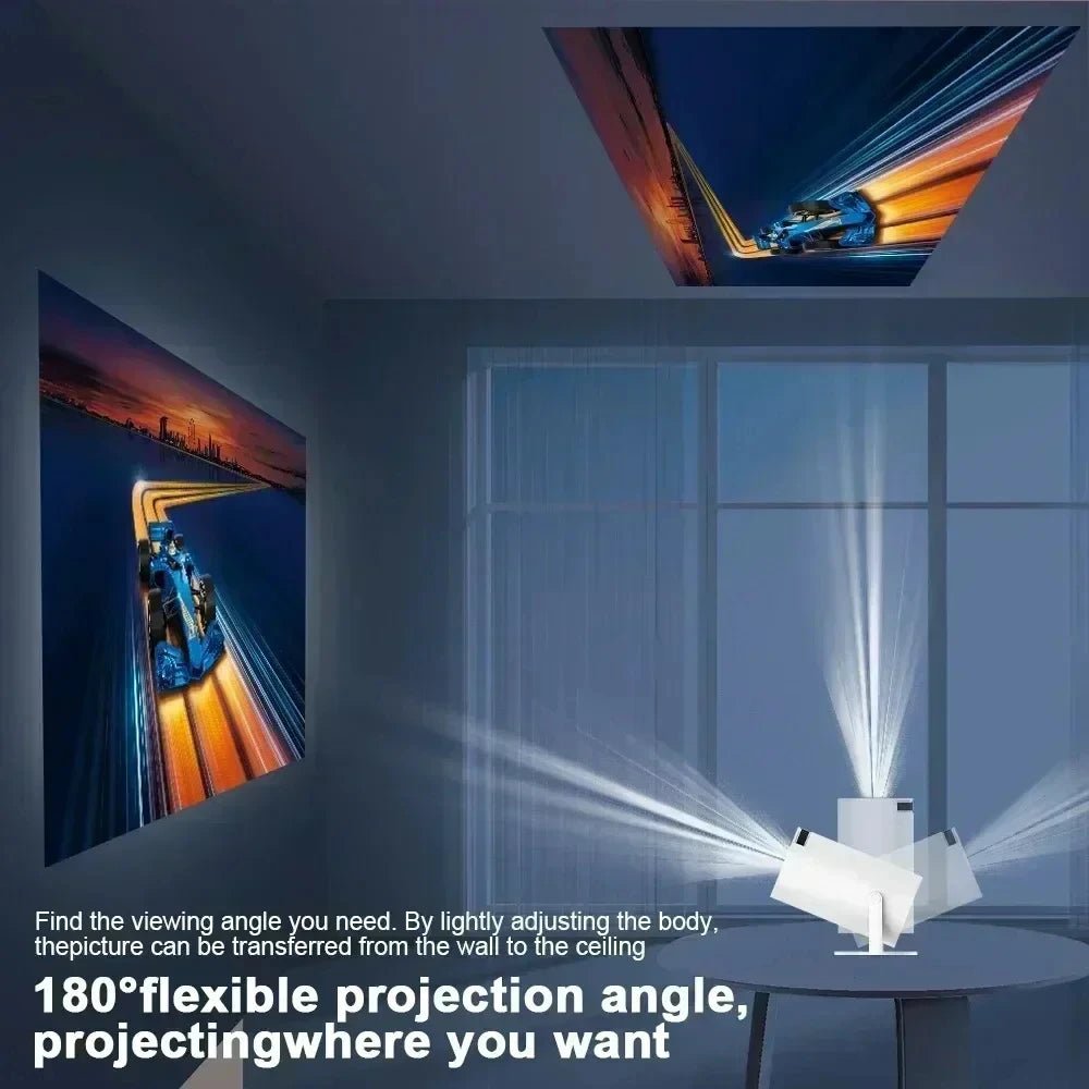 Smart Home Projector 1080P HDR10 4K Supported Portable Mini Projector WiFi Bluetooth Screen Mirroring Theater Beamer TV Stick - Tara's Tiny Treasures