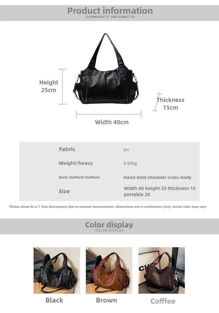 Soft Interior Compartment Shoulder Bags 2026 High Quality Contrasting Colors Bags for Women Fashion Zipper Pu Women's Handbags - Tara's Tiny Treasures