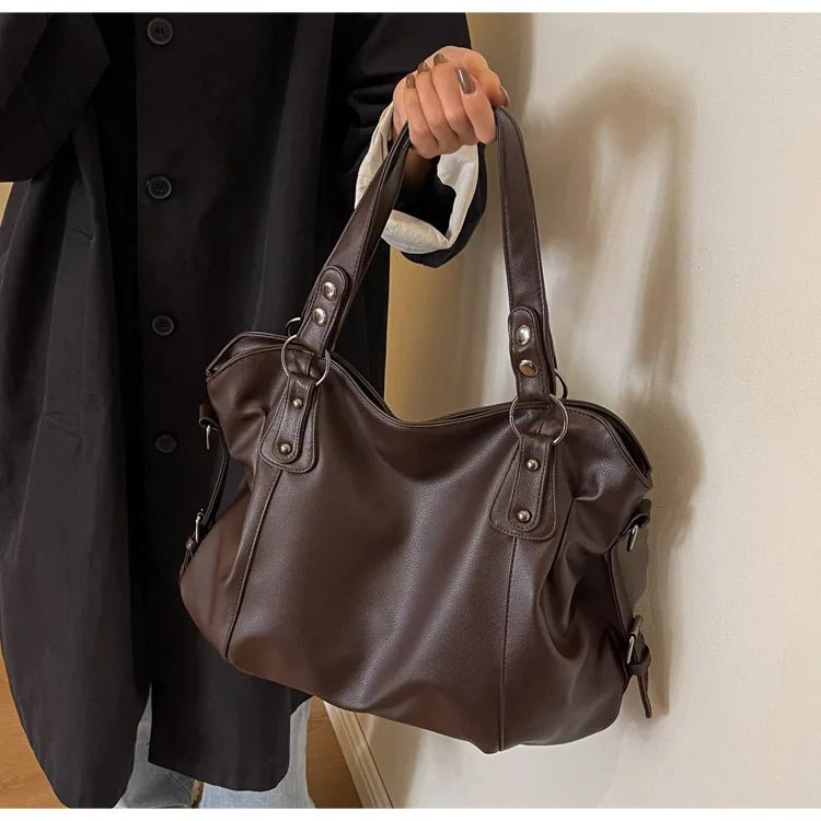 Soft Interior Compartment Shoulder Bags 2026 High Quality Contrasting Colors Bags for Women Fashion Zipper Pu Women's Handbags - Tara's Tiny Treasures