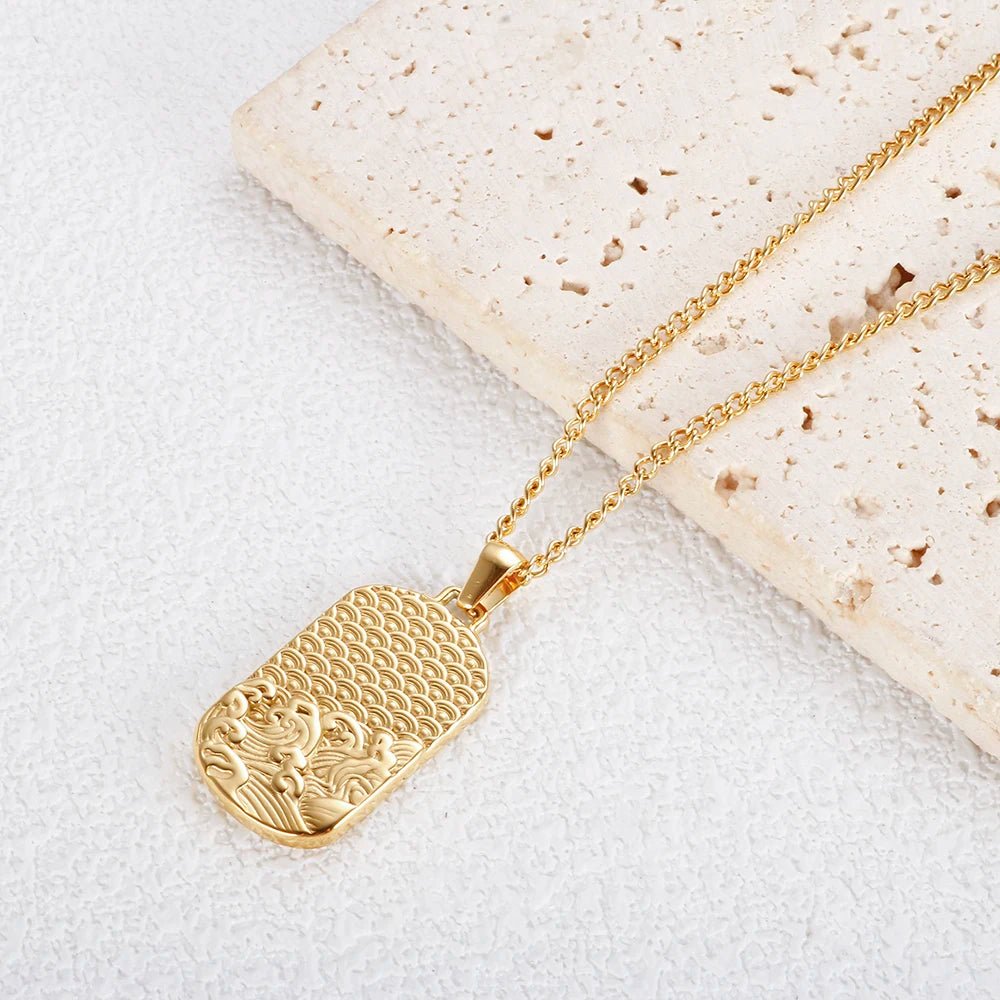 Square Pendants Delicate Stainless Steel Chain Pendant Necklace For Women Necklace - Tara's Tiny Treasures