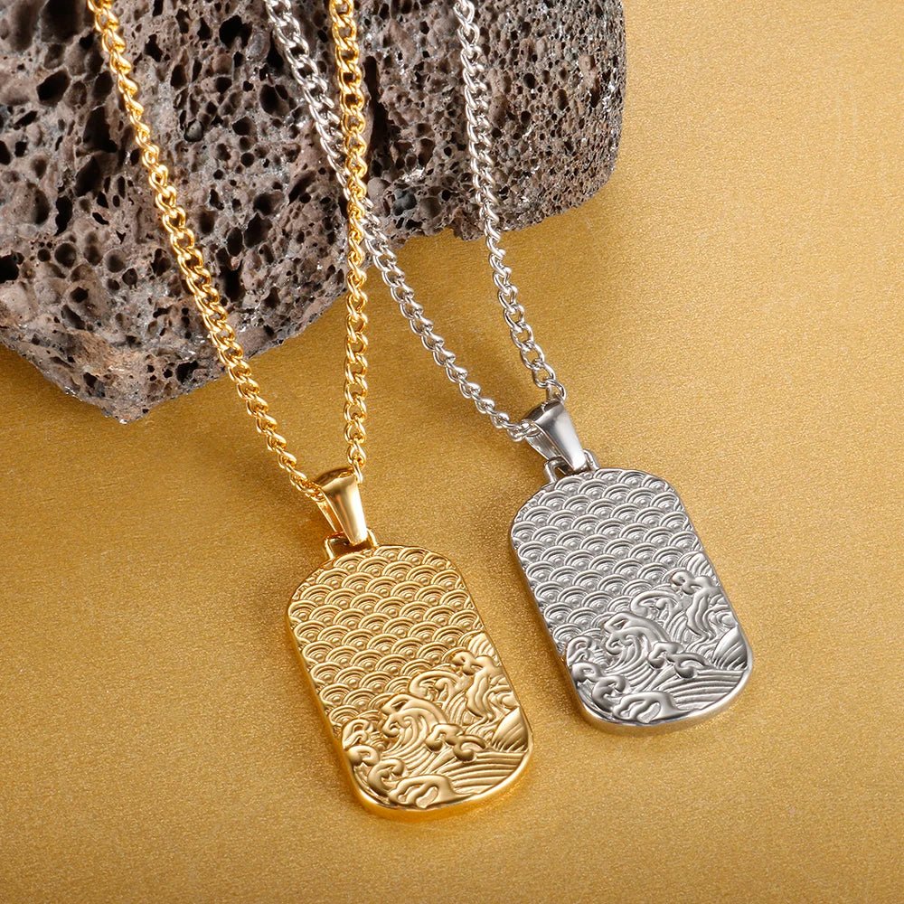 Square Pendants Delicate Stainless Steel Chain Pendant Necklace For Women Necklace - Tara's Tiny Treasures