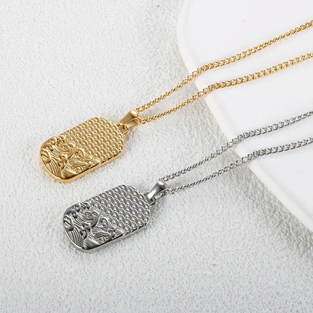 Square Pendants Delicate Stainless Steel Chain Pendant Necklace For Women Necklace - Tara's Tiny Treasures
