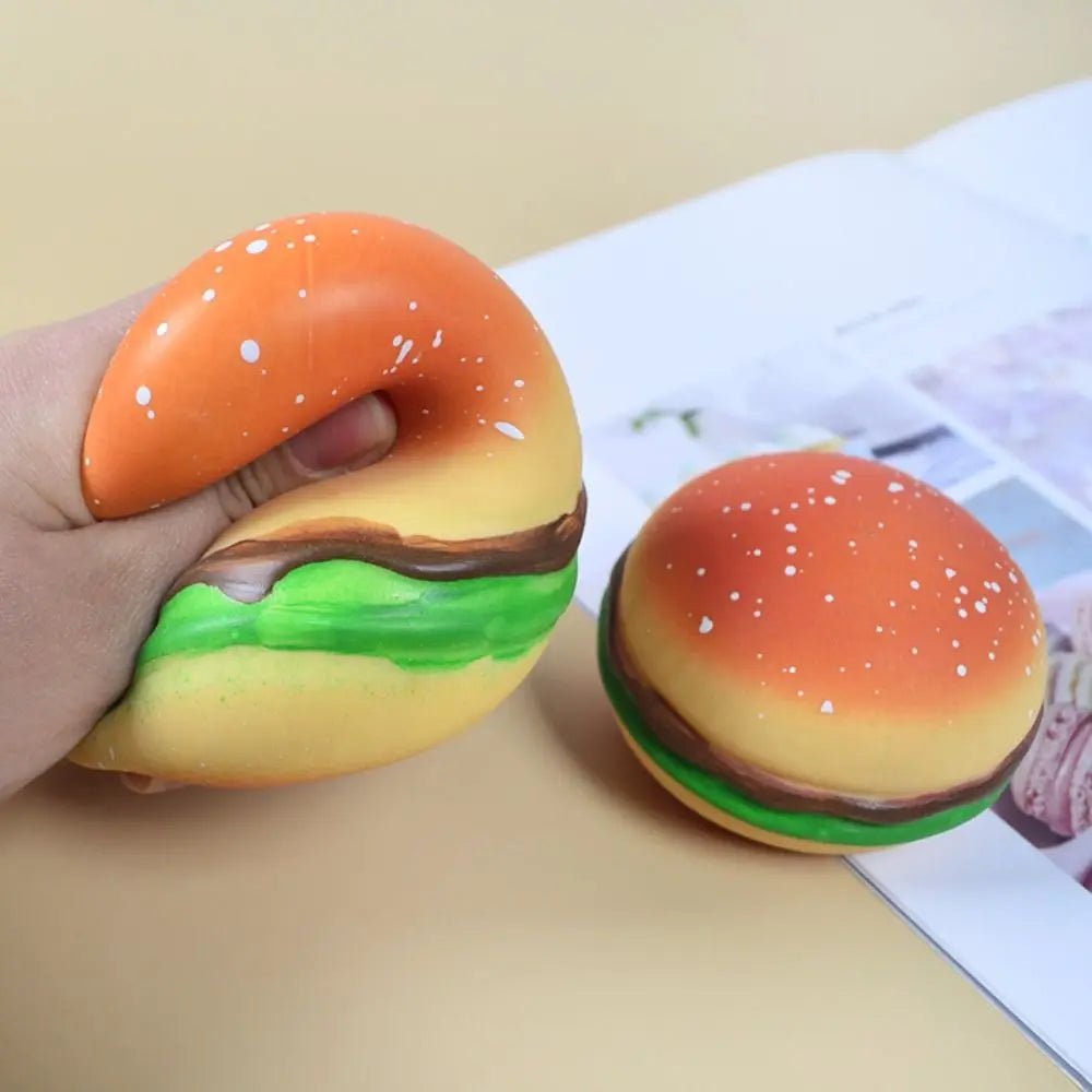 Squishy Hamburger Stress Ball Autism Sensory Toy Stress & Anxiety Relief Toys Pinch Decompression Toy for Adult - Tara's Tiny Treasures