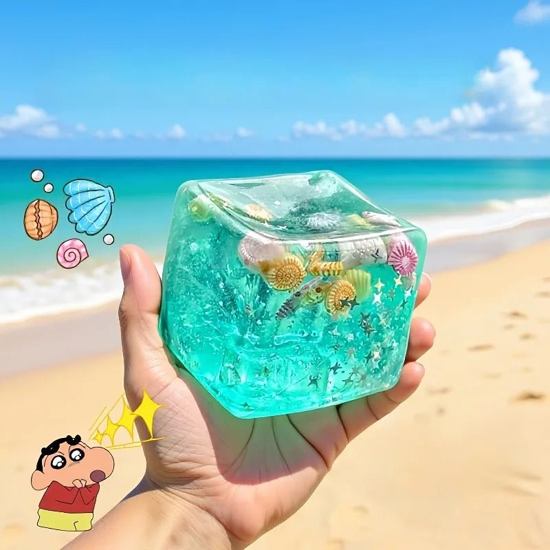 Squishy Maltose Cubes Fidget Toy Super Soft Transparent Star Squeeze Toy Ocean Sensory Anti-stress Toy for Friend Christmas Gift - Tara's Tiny Treasures
