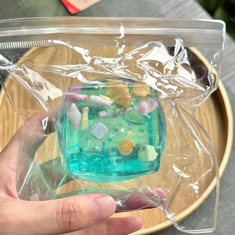 Squishy Maltose Cubes Fidget Toy Super Soft Transparent Star Squeeze Toy Ocean Sensory Anti-stress Toy for Friend Christmas Gift - Tara's Tiny Treasures