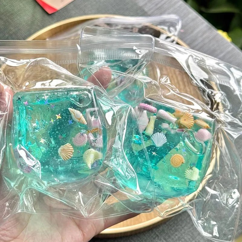 Squishy Maltose Cubes Fidget Toy Super Soft Transparent Star Squeeze Toy Ocean Sensory Anti-stress Toy for Friend Christmas Gift - Tara's Tiny Treasures
