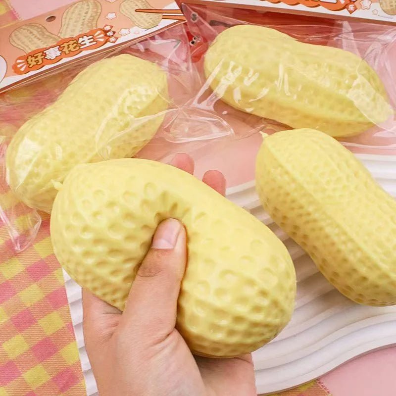 Squishy Peanut Stress Ball Squeeze Toy Rebound Buttery-Soft Feel Fidget Toy ASMR Sensory Anti Stress Toys for Adults Gift Toys - Tara's Tiny Treasures