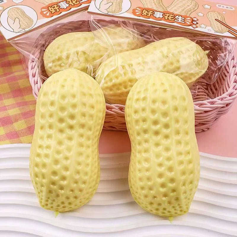 Squishy Peanut Stress Ball Squeeze Toy Rebound Buttery-Soft Feel Fidget Toy ASMR Sensory Anti Stress Toys for Adults Gift Toys - Tara's Tiny Treasures