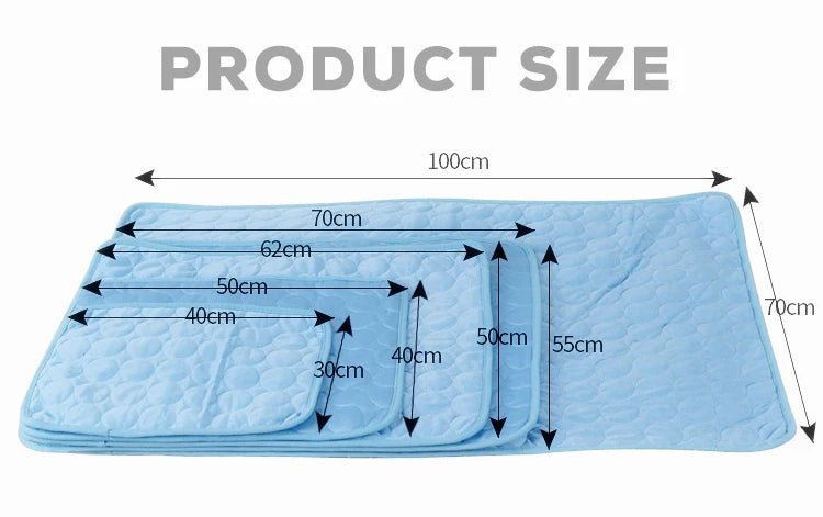 Summer Pet Cooling Mat Dog Cat Self Cooling Mat Ice Silk Breathable Pet Crate Pad Portable Washable Pet Ice Pad Bed Mat Blanket - Tara's Tiny Treasures