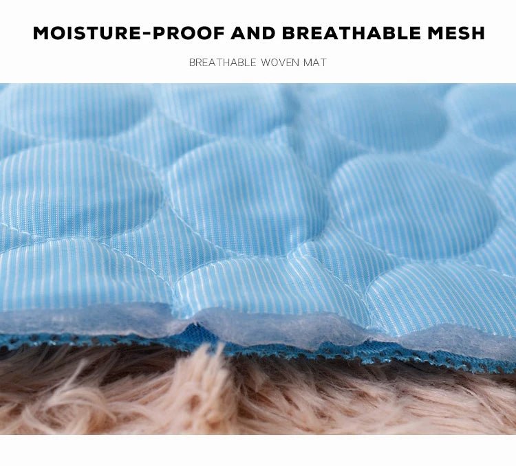Summer Pet Cooling Mat Dog Cat Self Cooling Mat Ice Silk Breathable Pet Crate Pad Portable Washable Pet Ice Pad Bed Mat Blanket - Tara's Tiny Treasures