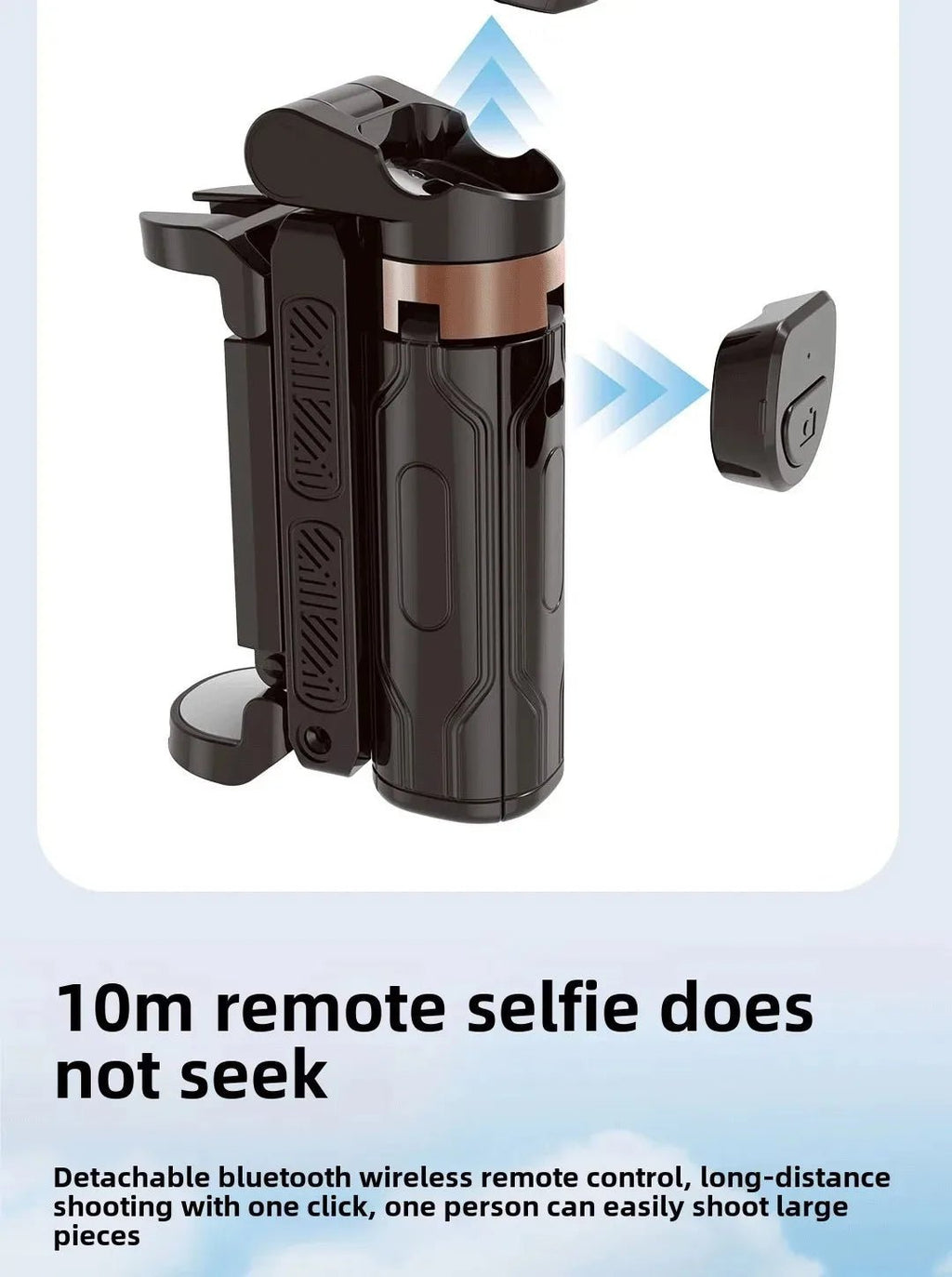 Super Mini Selfie Stick Portable Phone Holder Shooting Aid Versatile Integrated Design Bluetooth Remote For Live Broadcas - Tara's Tiny Treasures