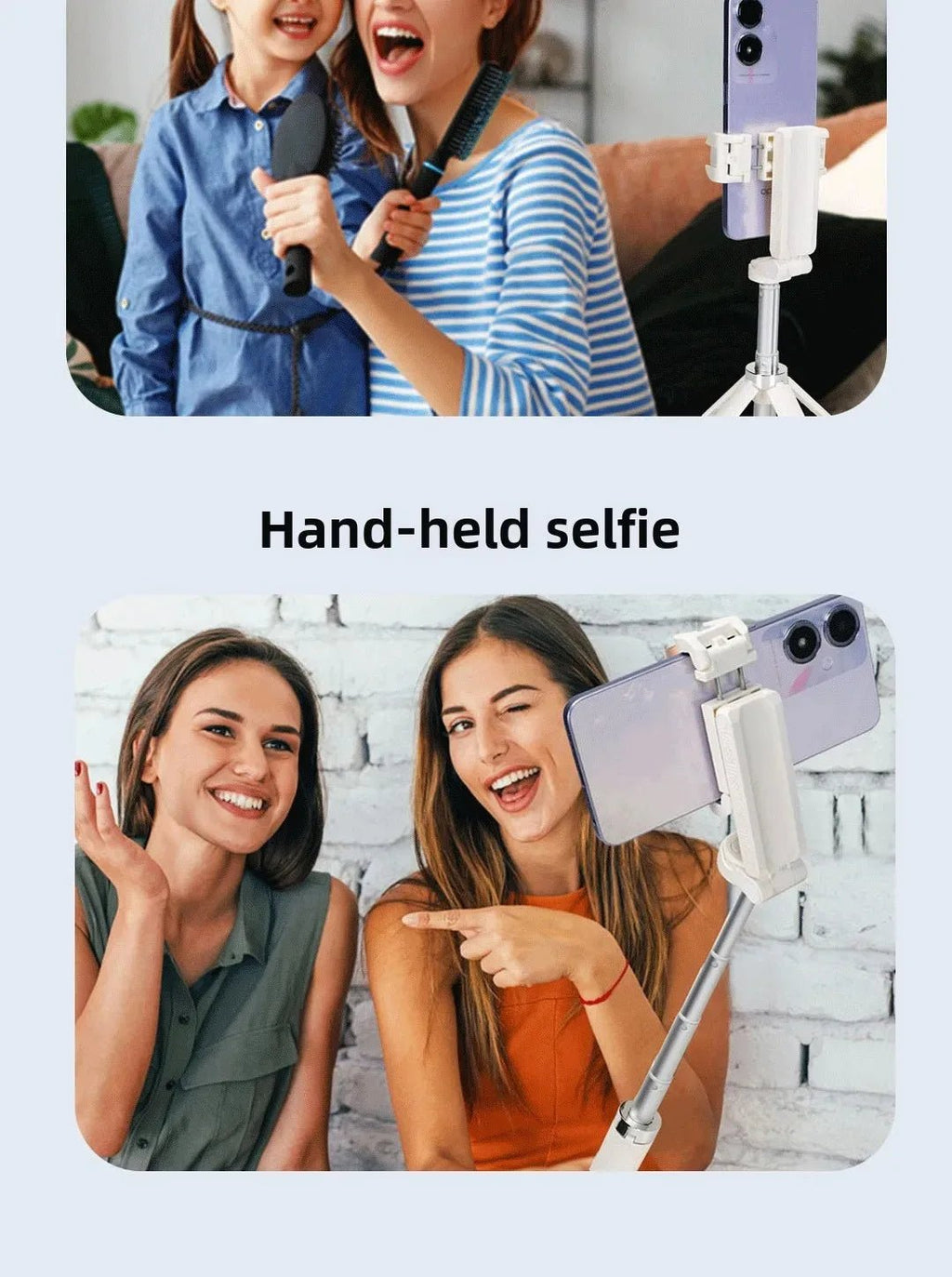 Super Mini Selfie Stick Portable Phone Holder Shooting Aid Versatile Integrated Design Bluetooth Remote For Live Broadcas - Tara's Tiny Treasures