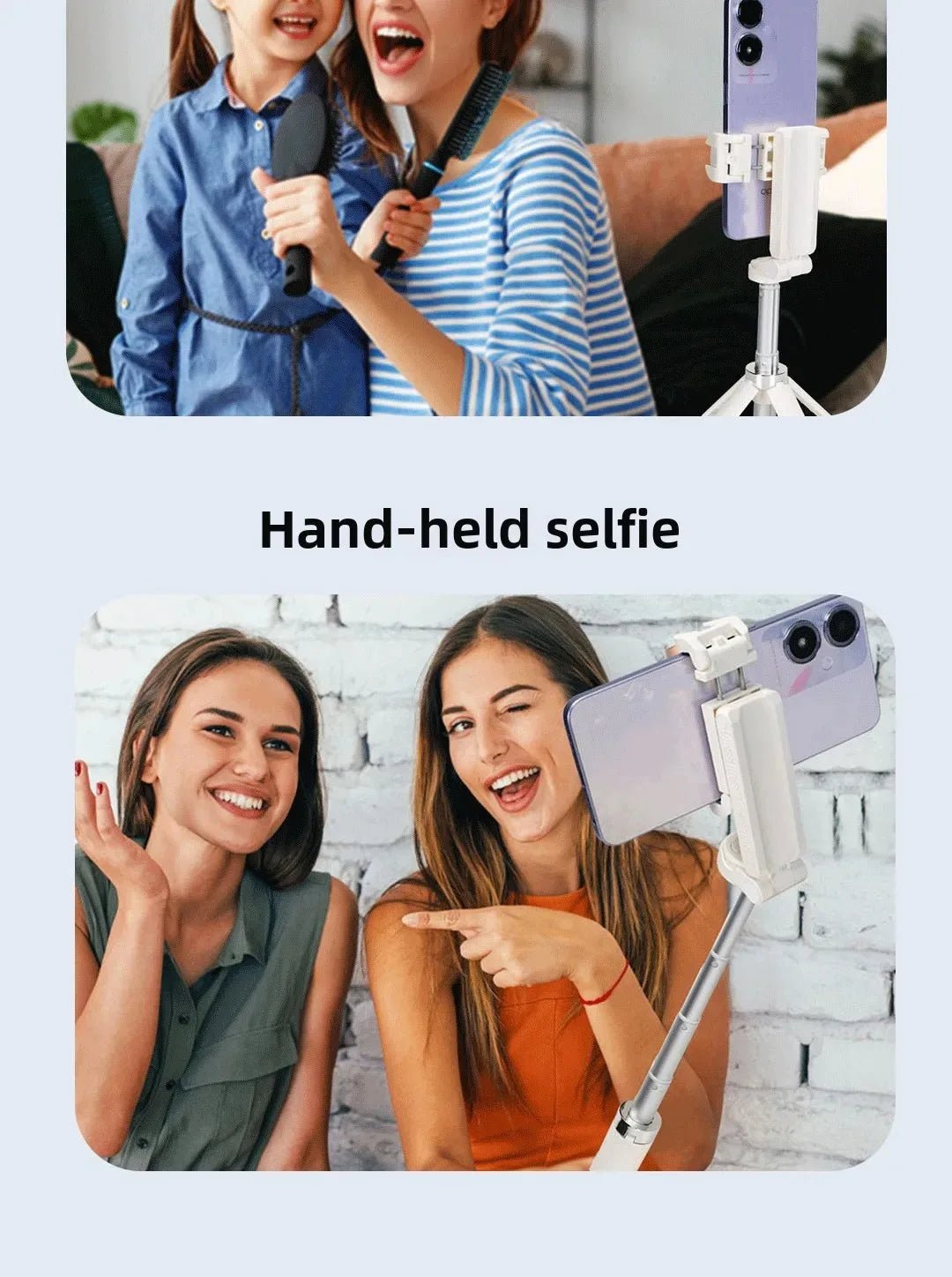 Super Mini Selfie Stick Portable Phone Holder Shooting Aid Versatile Integrated Design Bluetooth Remote For Live Broadcas - Tara's Tiny Treasures