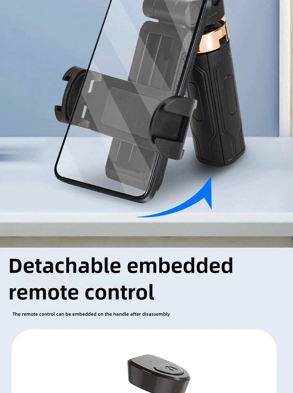 Super Mini Selfie Stick Portable Phone Holder Shooting Aid Versatile Integrated Design Bluetooth Remote For Live Broadcas - Tara's Tiny Treasures