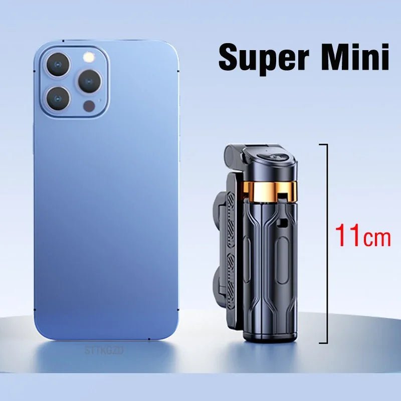 Super Mini Selfie Stick Portable Phone Holder Shooting Aid Versatile Integrated Design Bluetooth Remote For Live Broadcas - Tara's Tiny Treasures
