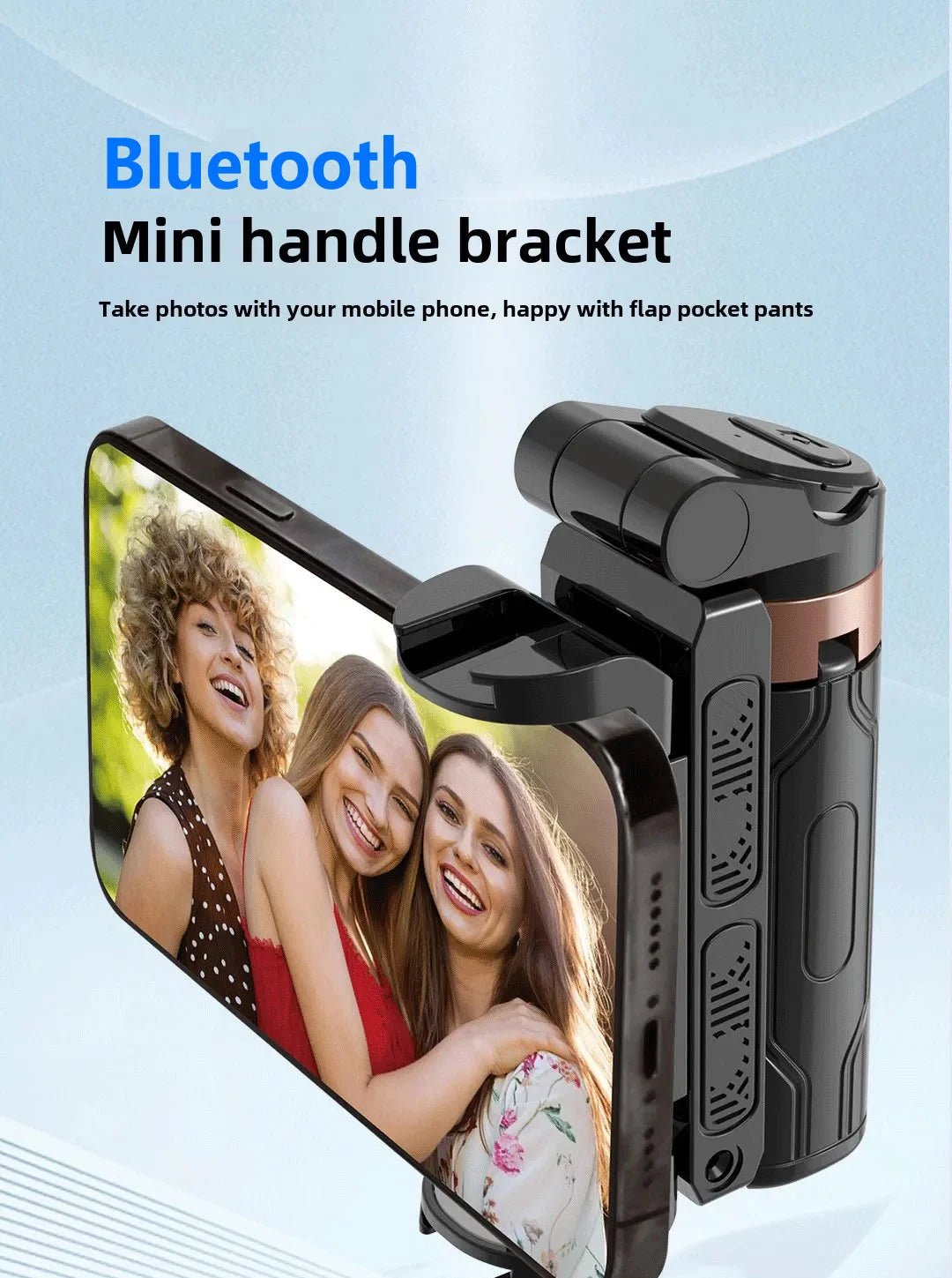 Super Mini Selfie Stick Portable Phone Holder Shooting Aid Versatile Integrated Design Bluetooth Remote For Live Broadcas - Tara's Tiny Treasures