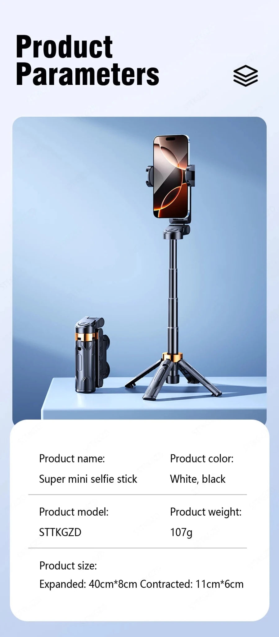 Super Mini Selfie Stick Portable Phone Holder Shooting Aid Versatile Integrated Design Bluetooth Remote For Live Broadcas - Tara's Tiny Treasures