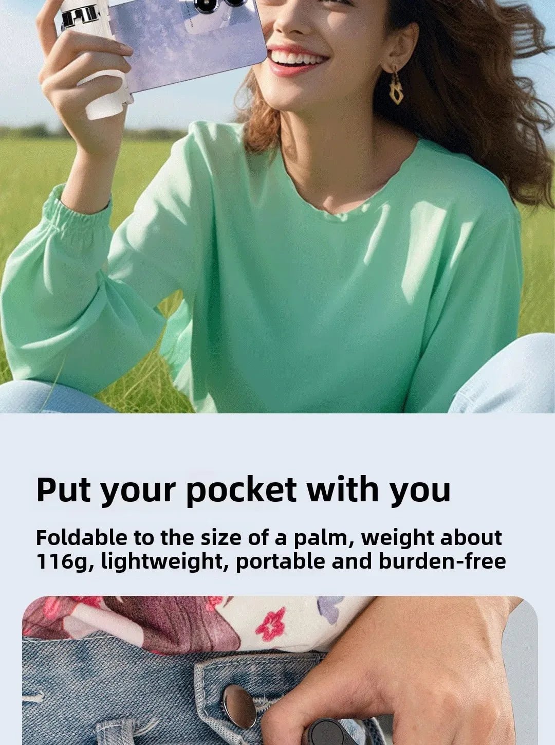 Super Mini Selfie Stick Portable Phone Holder Shooting Aid Versatile Integrated Design Bluetooth Remote For Live Broadcas - Tara's Tiny Treasures