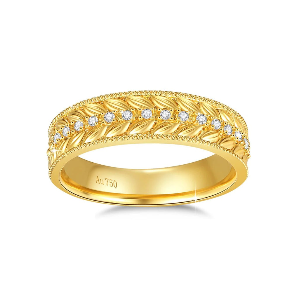 Szjinao Wheat 100% 18k Gold Ring For Woman With Certificiate Luxury Moissanite Diamond Jewelry High Quality Graduation Gift Sale - Tara's Tiny Treasures
